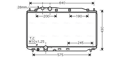 Radiador de esfriamento de motor Honda Civic 8 FD, FA