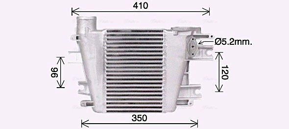 Radiador de intercooler Nissan Patrol Y61