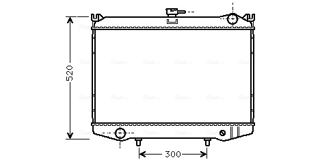 Radiador de esfriamento de motor Nissan Terrano 1 WD21