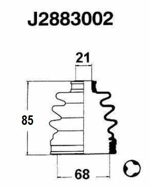 FB2077 NIPPON MOTORS Пыльник ШРУСа передней полуоси внутренний