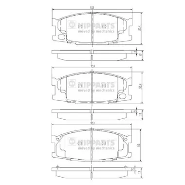 Compre Sapatas do freio dianteiras de disco Mitsubishi Canter 6