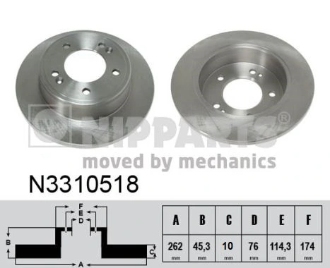 Задний тормозной диск Aplus 61505AP цена, от 21.31 USD