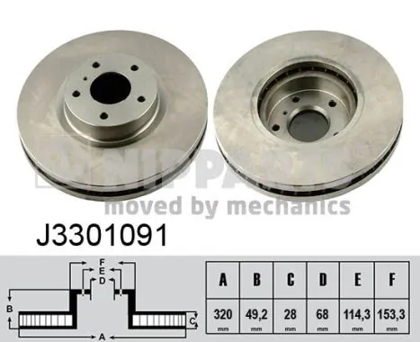 Передние тормозные диски DF4983 TRW