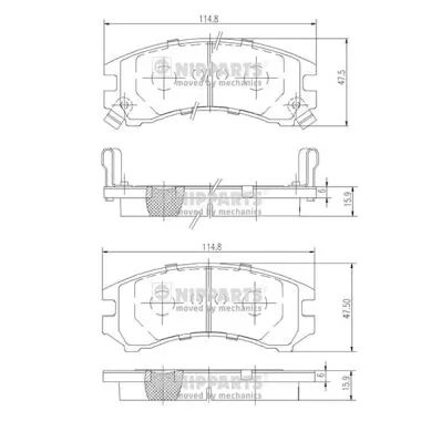  Sapatas do freio dianteiras de disco Nissan Sunny II sedan (N13) (1986 - 1991) II