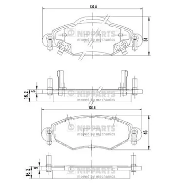 Передние тормозные колодки MP3583 Mintye