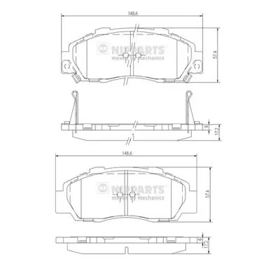 Передние тормозные колодки RN266M Tokico