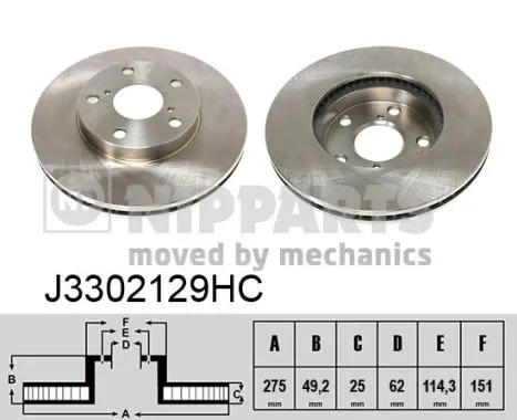 Передние тормозные диски R51117 Tangun