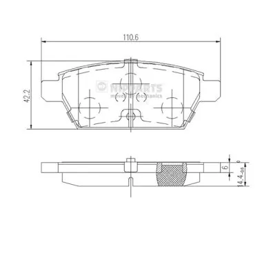Колодки дисковые  Mazda GER12648Z цена, от 20.57 USD
