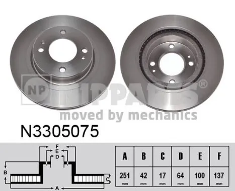 Тормоз дисковый передний ABE C35073ABE цена, от 25.18 USD