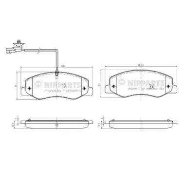 Задние дисковые колодки Nissan/Infiniti 4406000Q1K