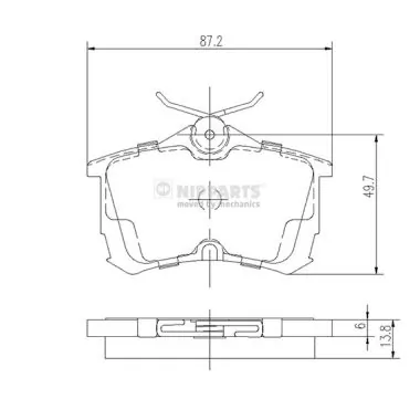 Задние тормозные колодки T2211011 Toko cars