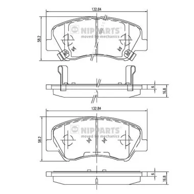  Передние тормозные колодки Hyundai Accent 4