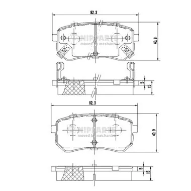Задние тормозные колодки FR257034 ASM