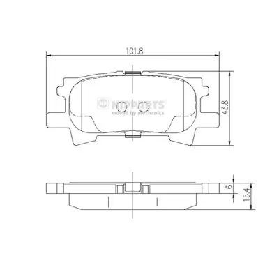 Колодки тормозные дисковые комплект на Lexus RX 300/330/350/400H U3