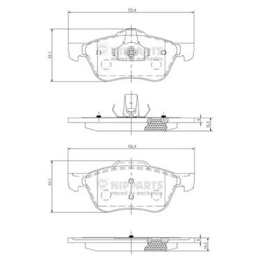 Колодки передние на Nissan Primera  P11