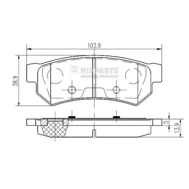 Задние тормозные колодки D227SM Dafmi