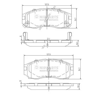 Передние тормозные колодки MB895072 Chrysler