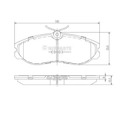 Sapatas do freio dianteiras de disco Nissan Terrano preço, a partir de 26,85 USD