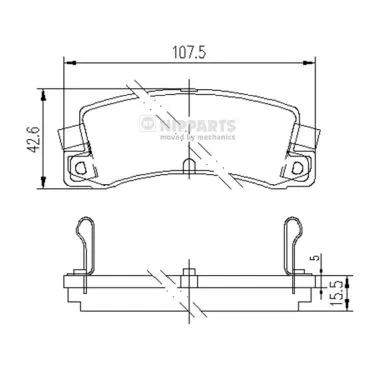  Задние тормозные колодки Toyota Corolla 