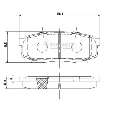 Задние тормозные колодки MP3701N Mintye