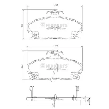 Sapatas do freio dianteiras de disco Land Rover Freelander I L314