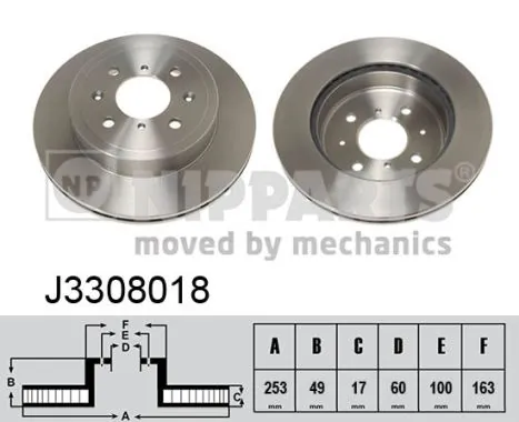 Тормоз дисковый передний Subaru 5531186G02VE2 цена, от 24.32 USD