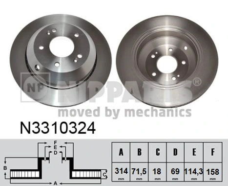 Купить C40528ABE ABE Диск тормозной задний