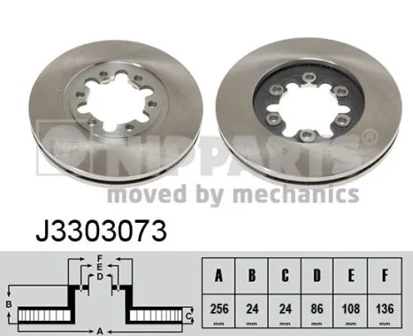 Передние тормозные диски 3902826 Mazda