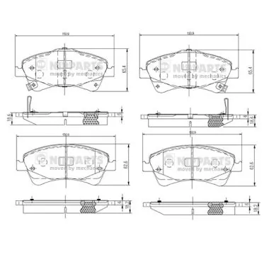 Передние тормозные колодки FPE237 Hankook Frixa