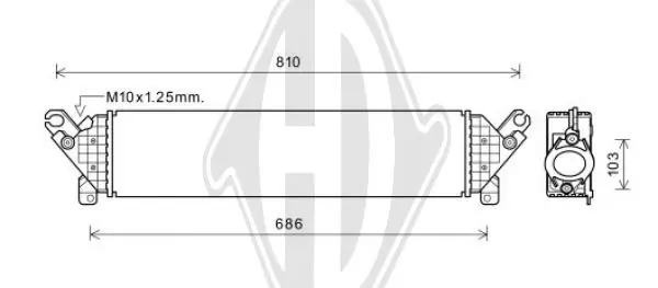 Radiador de intercooler Mazda 6 GJ, GL
