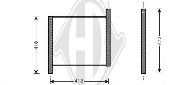 Radiador de esfriamento de motor Smart FORTWO 450