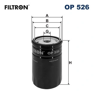 OP526 FILTRON Filtro de aceite original y equivalente
