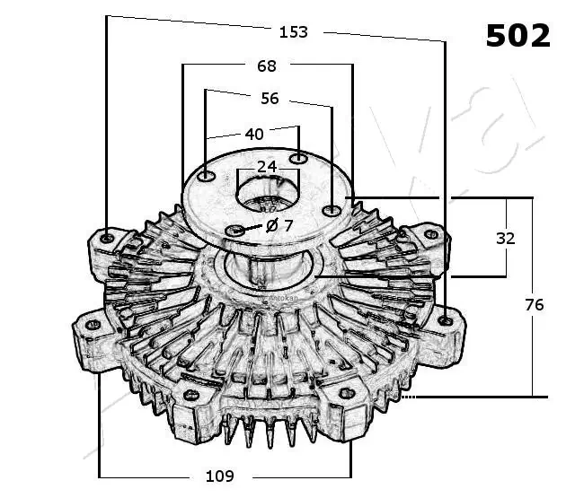 Вискозная муфта Mitsubishi Pajero I внедорожник (L04G, L14G) (1982 - 1991) цена, от 40.30 USD