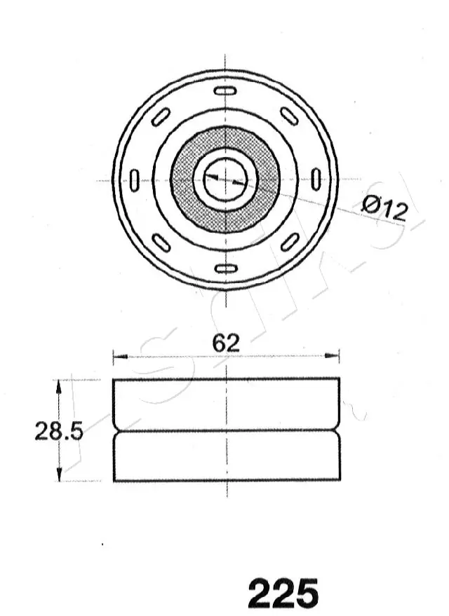 Rolo parasita da correia do mecanismo de distribuição de gás Toyota Corolla E8
