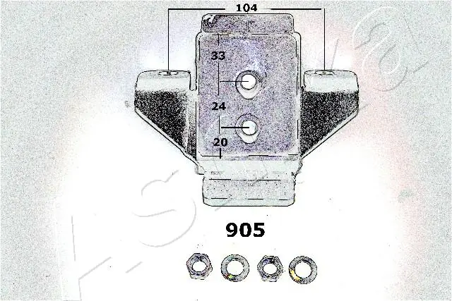GOM905 Ashika Подушка (опора) двигателя, левая