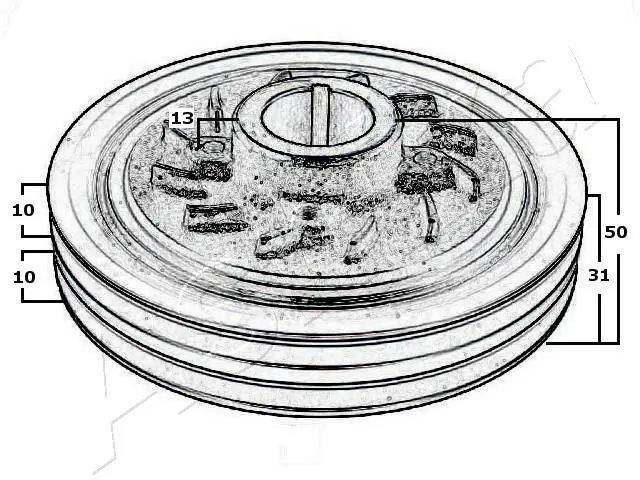 Шкив коленвала (демпфер) Ashika 12205500 цена, от 59.90 USD