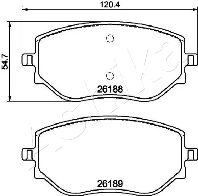 Передние тормозные колодки 8550502470 Renault (RVI)