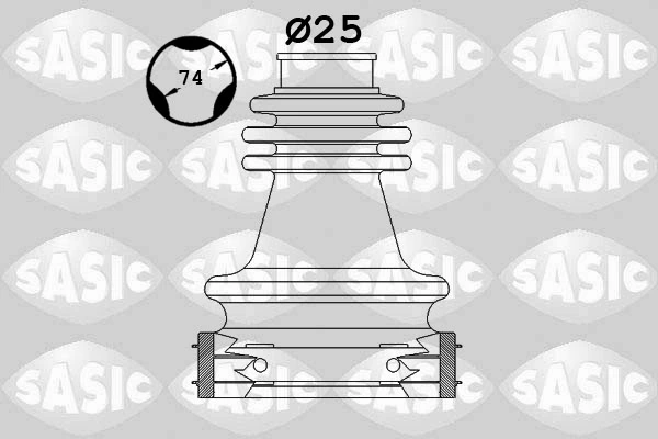 Bota de proteção interna de junta homocinética do semieixo dianteiro Renault Espace 4 JK0