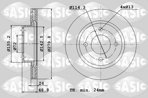 Тормоз дисковый передний Metelli 231355C цена, от 41.78 USD