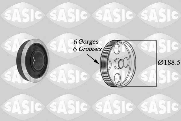 Шкив коленчатого вала на Audi A8 D3 4E2, 4E8