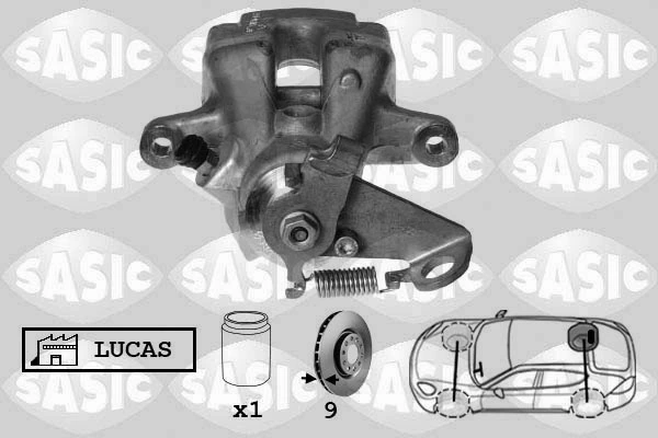 986135038 Bosch Суппорт тормозной задний правый