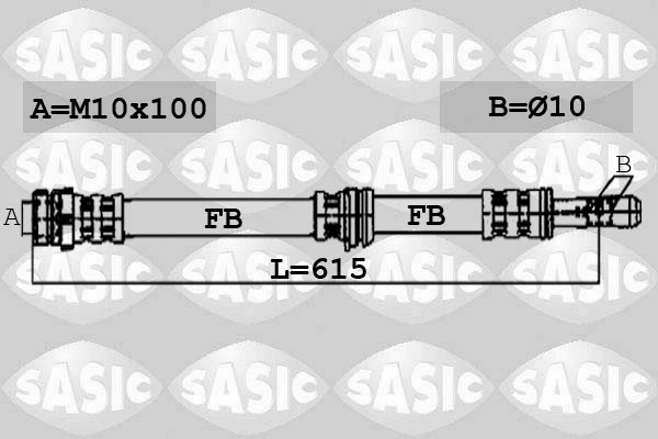  Mangueira do freio dianteira Volkswagen Passat B7 sedan (362) (2010 - 2016) B7