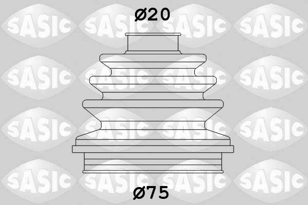 Bota de proteção externa de junta homocinética do semieixo dianteiro para Volkswagen Polo II 86C