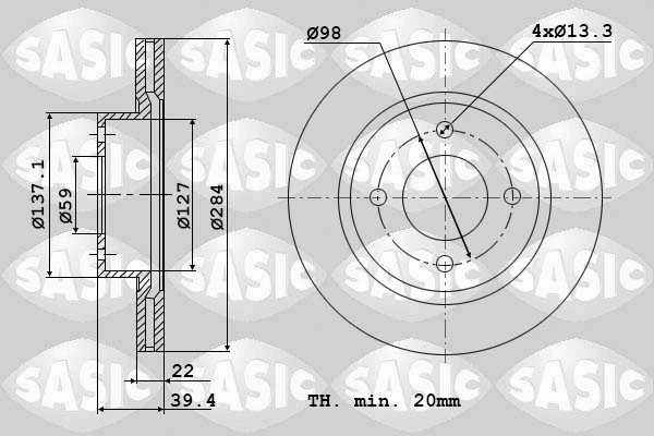 Передние тормозные диски 986478786 Bosch