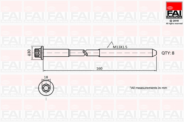 Болт крепления головки блока цилиндров на Land Rover Range Rover IV L405