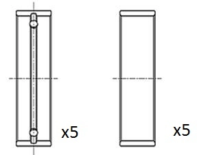 Купить MB5288AMSTD King Вкладыши коленвала, коренные, комплект, стандарт (STD)