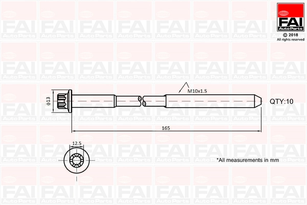 Болт крепления головки блока цилиндров на Mercedes Sprinter II 3-t 906
