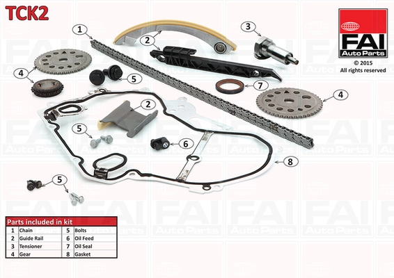 Комплект цепи ГРМ FRTK081031 Freccia