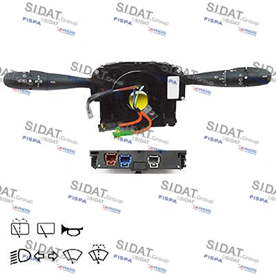 Comutador instalado na coluna da direção, montado Peugeot 407 6D