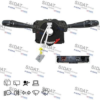 Comutador instalado na coluna da direção, montado Peugeot 308 1 4A, 4C